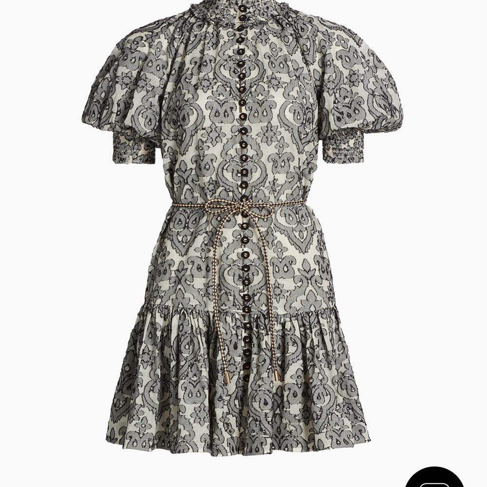 Elegant Gray Patterned Dress